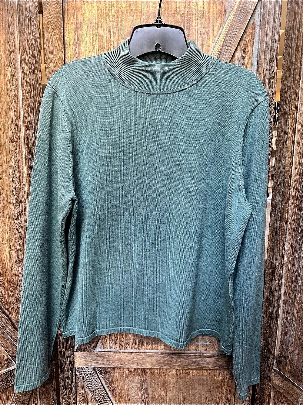 Pendleton Vintage Silk Blend Turtleneck Soft Dusty Sage Green Women’s Size XL
